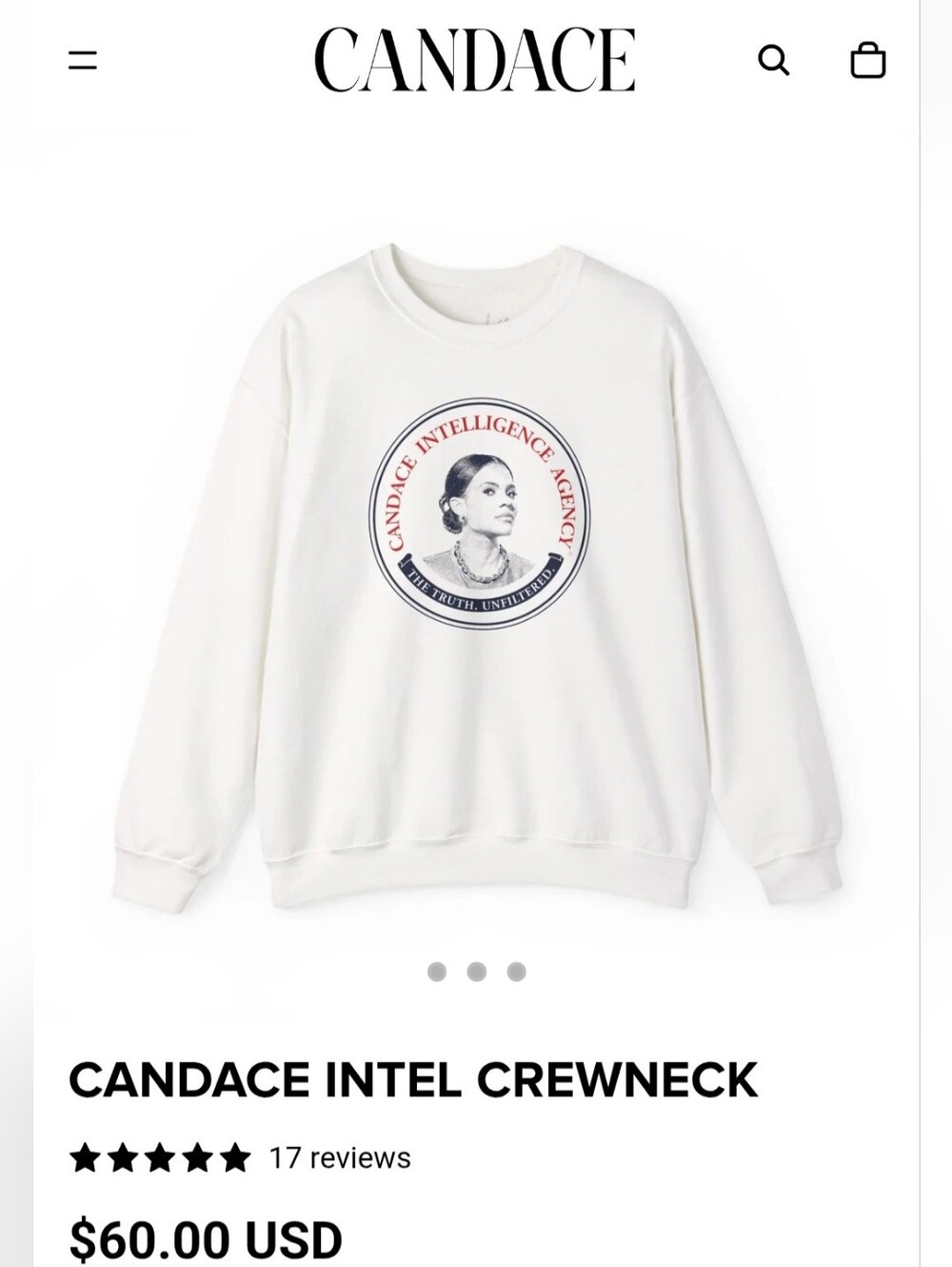 Candace Owens INTEL CREWNECK Sweatshirt